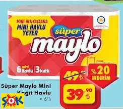 SÜPER MAYLO MİNİ KAĞIT HAVLU • 6’LI SÜPER MAYLO MİNİ KAĞIT HAVLU • 6’LI